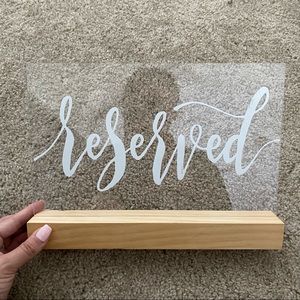 6 Reserved Wedding Signs